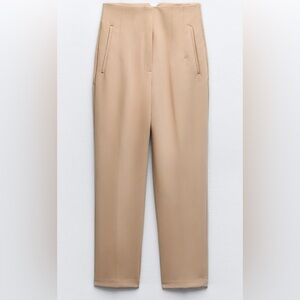 Zara Women’s High Waisted Trousers Caramel Size Small